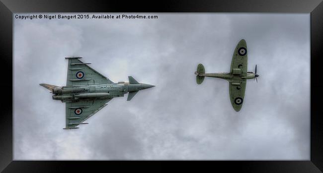  Eurofighter and Spitfire Display Framed Print by Nigel Bangert
