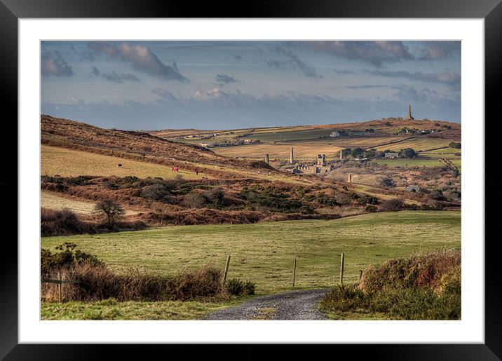 View towards Carn Brea Framed Mounted Print by C.C Photography