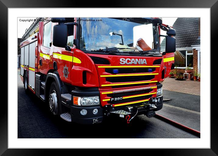  New Fire engine Framed Mounted Print by Frank Irwin