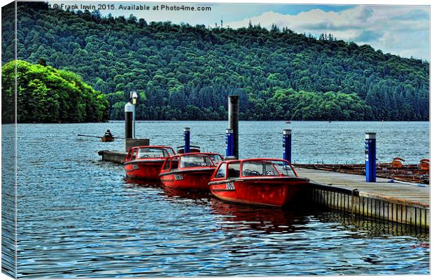  Windermere, motor boats for hire Canvas Print by Frank Irwin