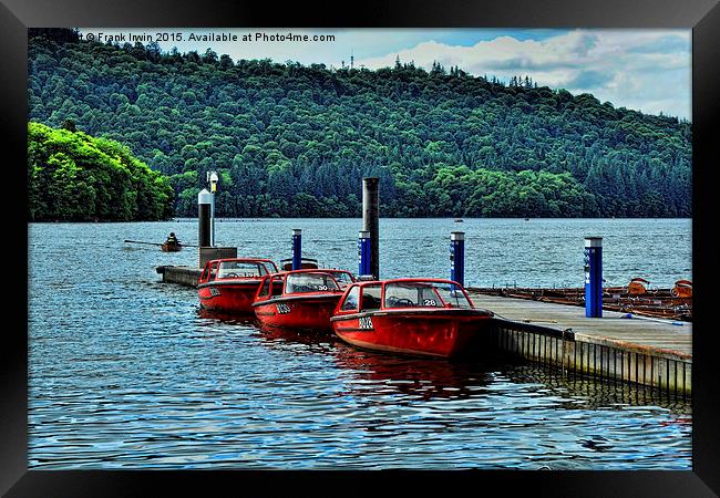  Windermere, motor boats for hire Framed Print by Frank Irwin