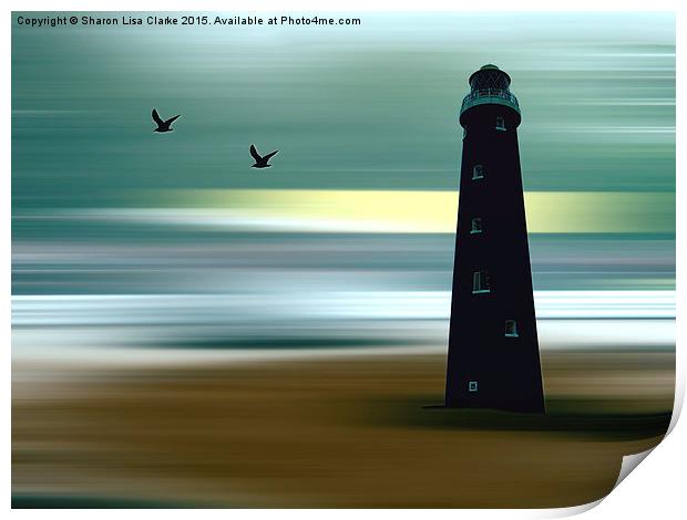  The Lighthouse Print by Sharon Lisa Clarke