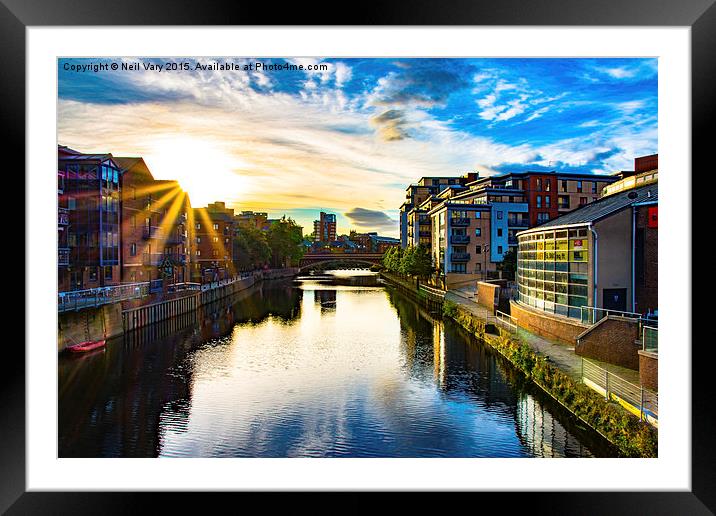  Sunrise over the river Aire Framed Mounted Print by Neil Vary