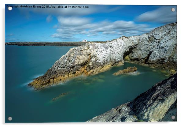 Rhoscolyn Coastline Anglesey Acrylic by Adrian Evans