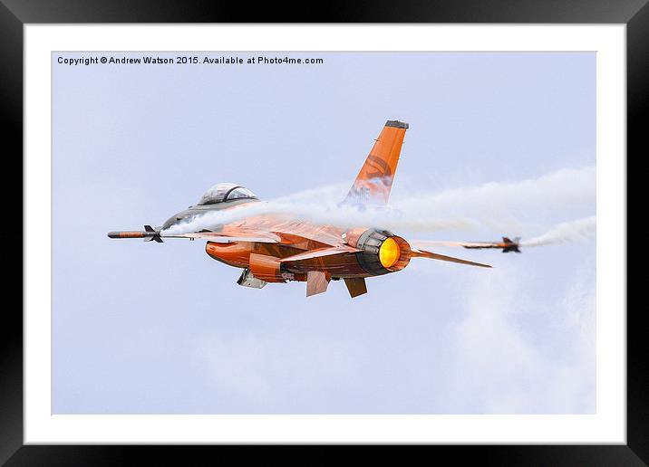  Dutch F-16AM Fighting Falcon Demo RIAT 2012 Framed Mounted Print by Andrew Watson