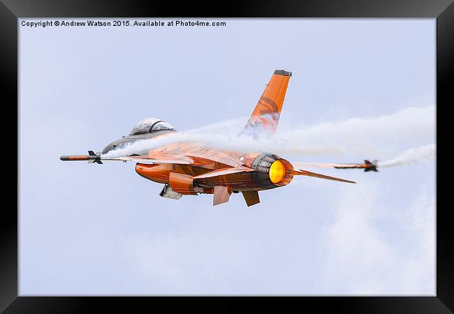  Dutch F-16AM Fighting Falcon Demo RIAT 2012 Framed Print by Andrew Watson