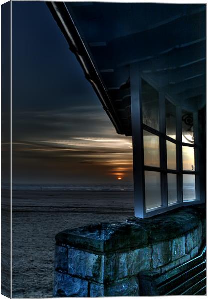 Sunset Shelter Canvas Print by Dave Hayward
