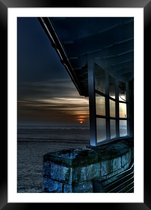 Sunset Shelter Framed Mounted Print by Dave Hayward