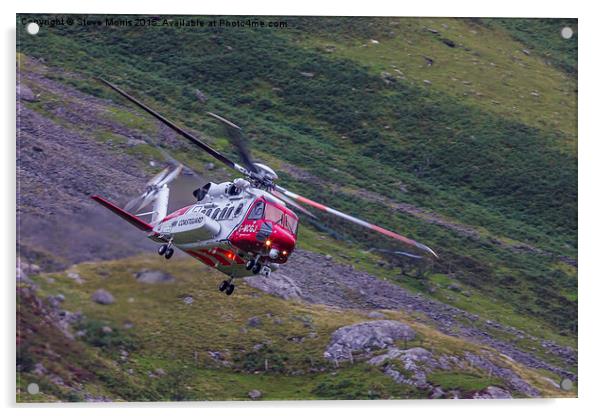 Sikorsky S92 Coastguard Helicopter Acrylic by Steve Morris