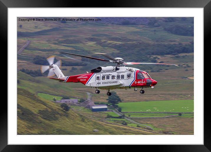  Coastguard Sikorsky S92 Framed Mounted Print by Steve Morris