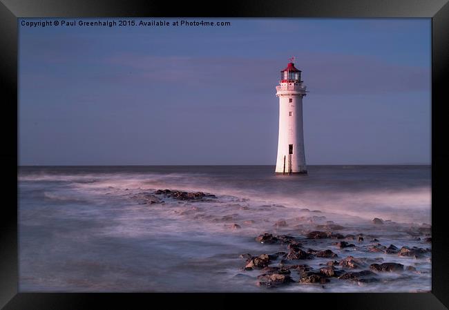  PerchRock Lighthouse Framed Print by Paul Greenhalgh