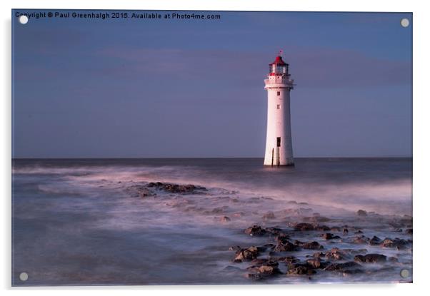  PerchRock Lighthouse Acrylic by Paul Greenhalgh