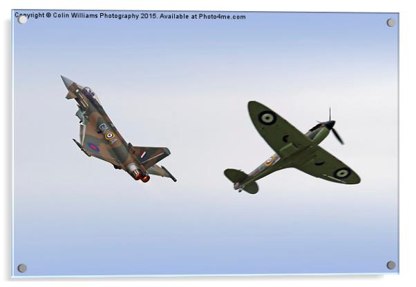   Spitfire and Typhoon Battle of Britain 4 Acrylic by Colin Williams Photography