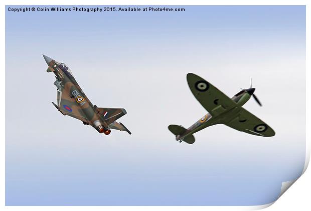   Spitfire and Typhoon Battle of Britain 4 Print by Colin Williams Photography