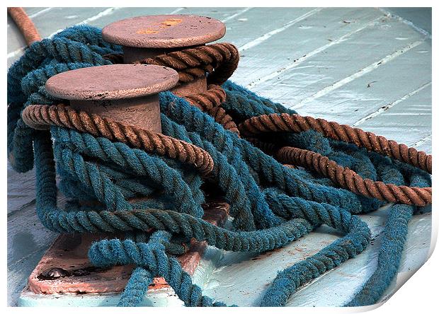 ROPES ON THE BOAT Print by Ray Bacon LRPS CPAGB