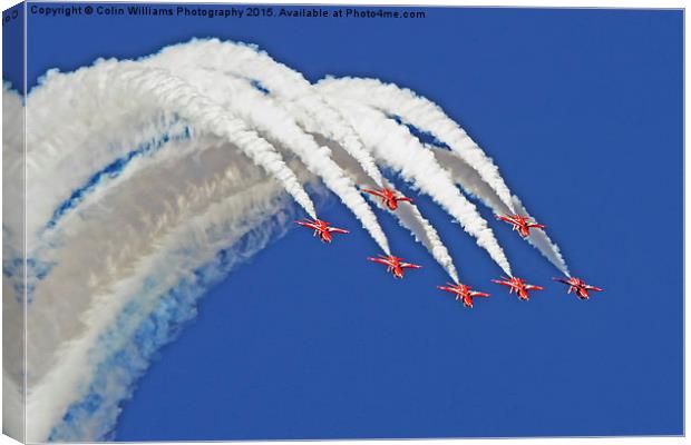   The Red Arrows RIAT 2015 16 Canvas Print by Colin Williams Photography