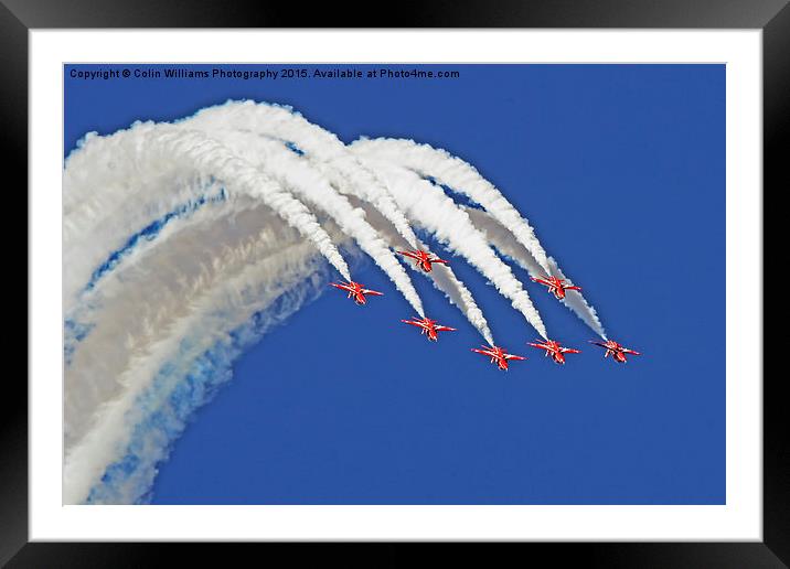   The Red Arrows RIAT 2015 16 Framed Mounted Print by Colin Williams Photography