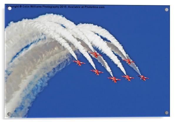   The Red Arrows RIAT 2015 16 Acrylic by Colin Williams Photography