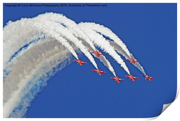   The Red Arrows RIAT 2015 16 Print by Colin Williams Photography