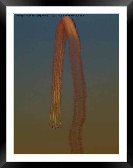  Red Arrows Big Break Framed Mounted Print by Keith Campbell