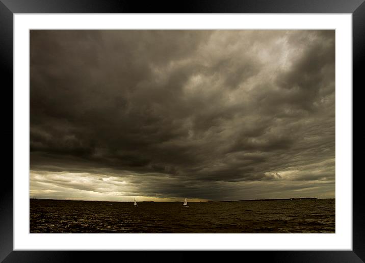 Storm over Medway Framed Mounted Print by David French