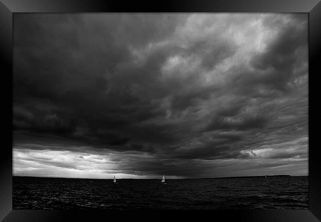 Storm over Medway Framed Print by David French