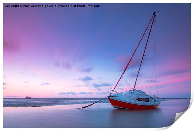   Tezza sunset beach Print by Paul Greenhalgh