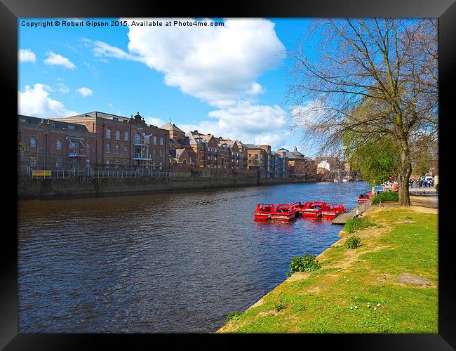  Queens Staith and river Ouse in York Framed Print by Robert Gipson
