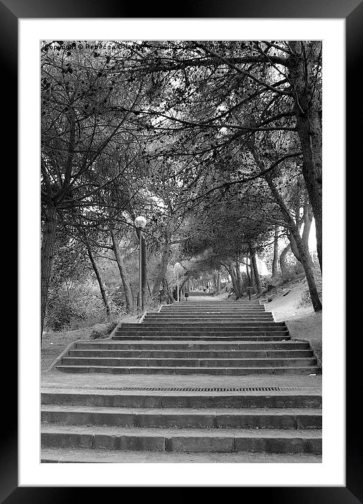  Stairs to where? Framed Mounted Print by Rebecca Giles