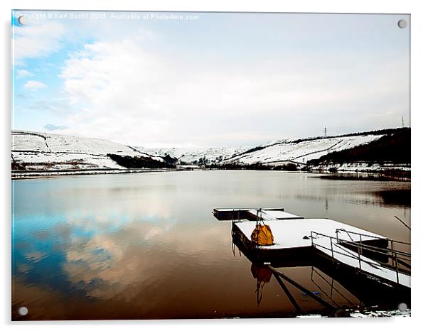  Cowm Snow Acrylic by Karl Burrill