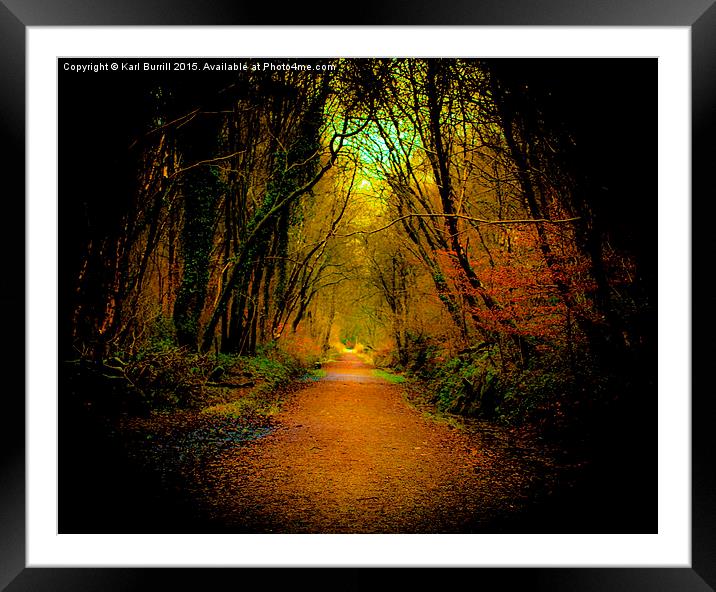  Red Path Framed Mounted Print by Karl Burrill
