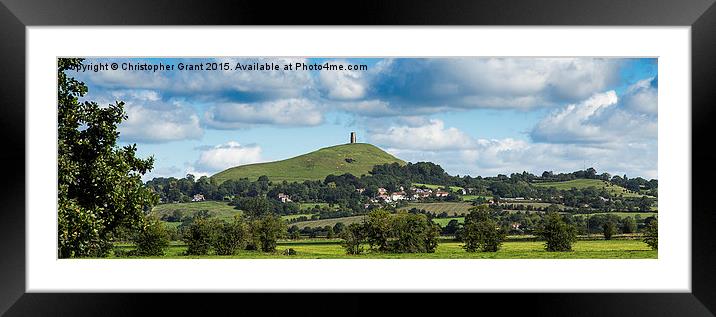  Glastonbury Tor 2015 Framed Mounted Print by Christopher Grant
