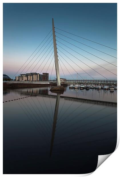  Swansea Millennium bridge  Print by Leighton Collins
