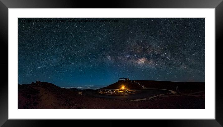  Milky Way Over Haleakala Framed Mounted Print by David Attenborough
