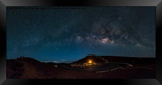  Milky Way Over Haleakala Framed Print by David Attenborough