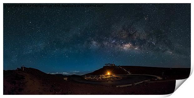  Milky Way Over Haleakala Print by David Attenborough