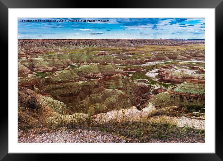  South Dakota Badlands Framed Mounted Print by colin chalkley