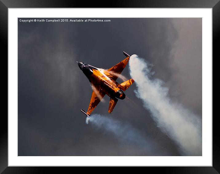  RNLAF F-16 Falcon. Framed Mounted Print by Keith Campbell