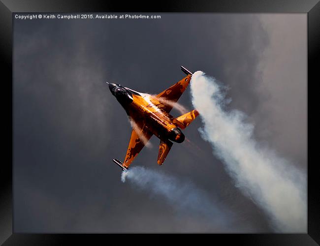  RNLAF F-16 Falcon. Framed Print by Keith Campbell