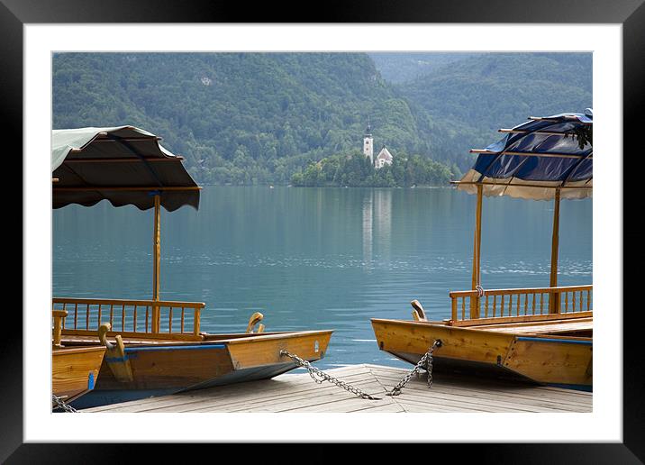 View across Lake Bled , Slovenia . Framed Mounted Print by Ian Middleton