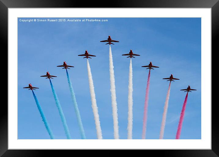  The Red Arrows Framed Mounted Print by Simon Russell