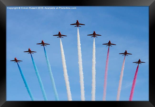  The Red Arrows Framed Print by Simon Russell