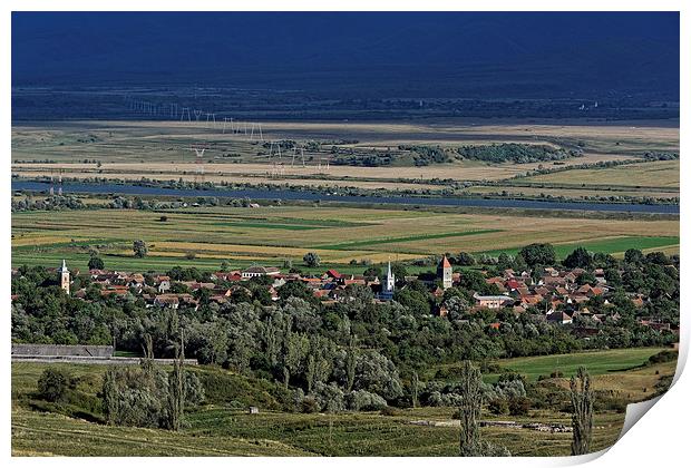 Sacadate village Sibiu county Romania Print by Adrian Bud