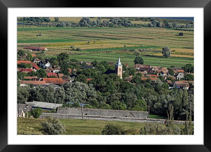 Sacadate village Sibiu county Romania 2 Framed Mounted Print by Adrian Bud