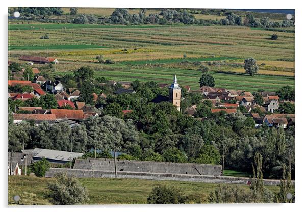 Sacadate village Sibiu county Romania 2 Acrylic by Adrian Bud