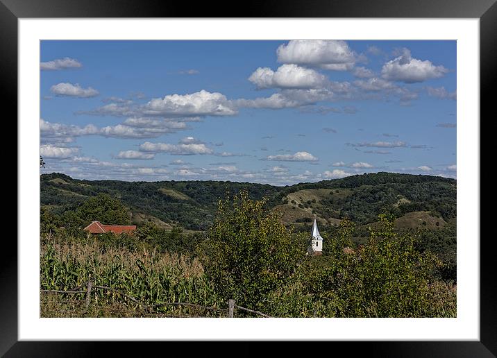 Nucet village Sibiu county Romania Framed Mounted Print by Adrian Bud