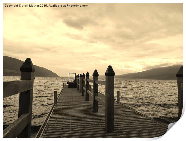  Looking out over the Loch Print by vicki Mather