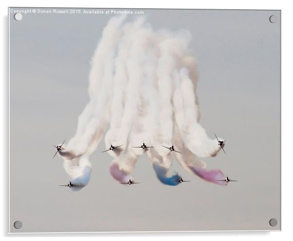  Red Arrows in flight Acrylic by Simon Russell