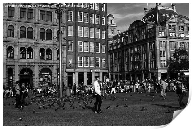  Dam Square Amsterdam  Print by Aidan Moran