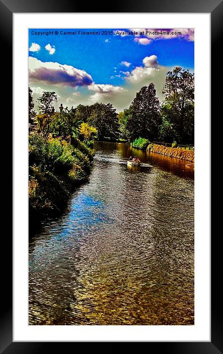 By the river Framed Mounted Print by Carmel Fiorentini